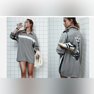 Gola for Anthropologie Gray Women's Sweatshirt with White Stripe